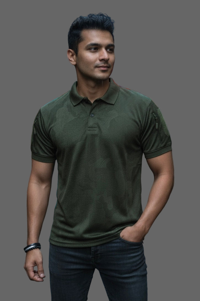 Camo Net Half Sleeve T-Shirt