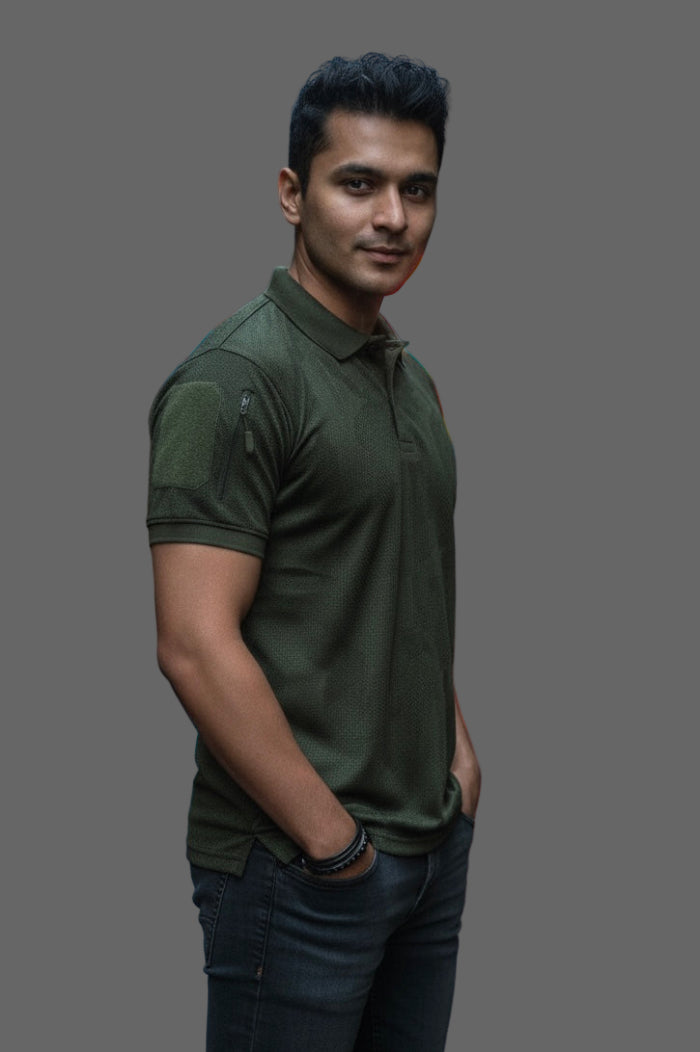 Camo Net Half Sleeve T-Shirt