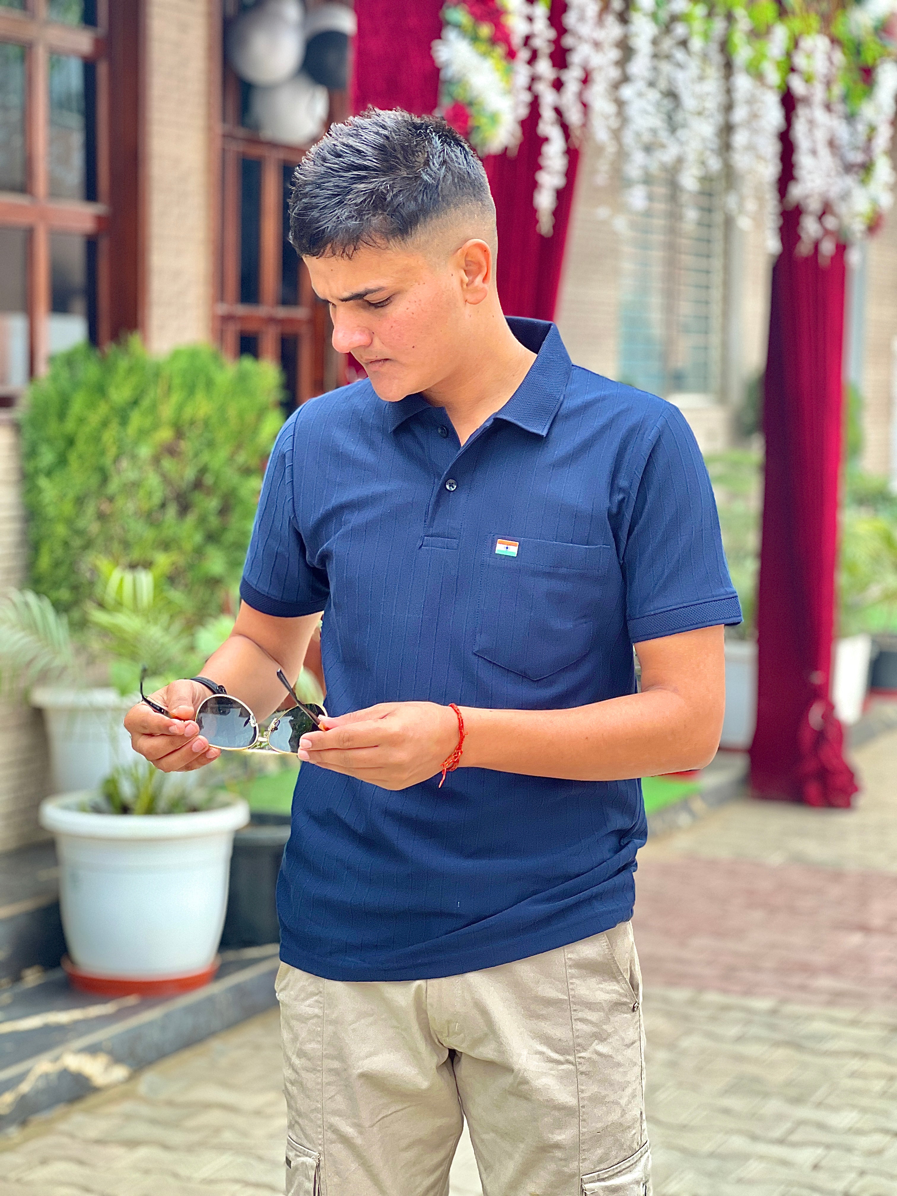 Premium Navy Blue Half Sleeve Polo T-Shirt