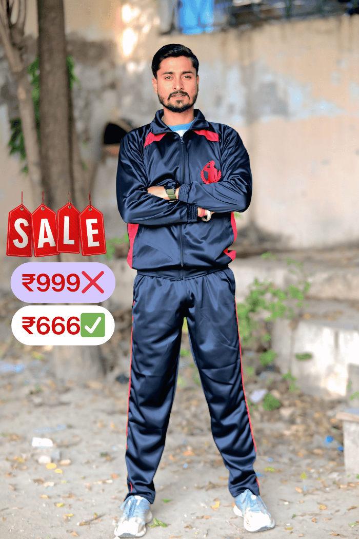 Premium Army Lover Track Suit – Black Red