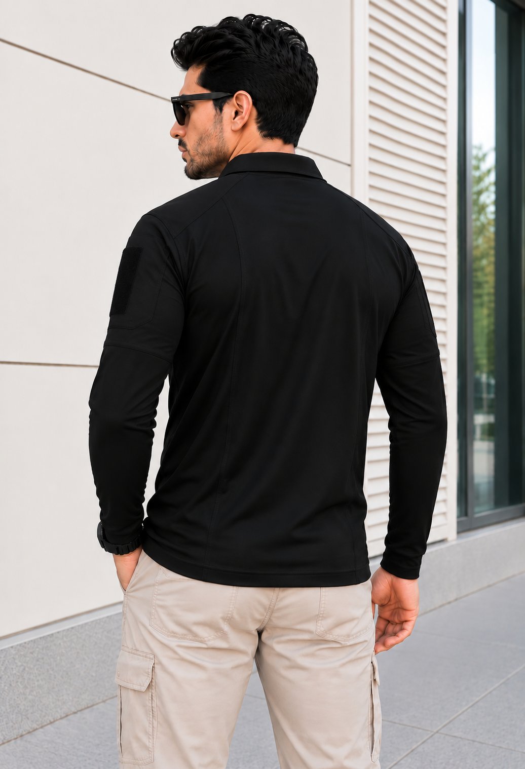Black Officer Choice With Indian Flag Full Sleeve