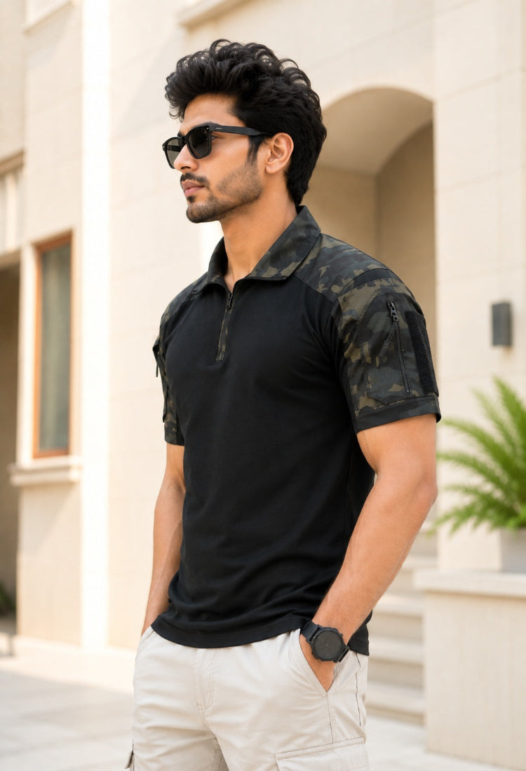 Black Camo Tactical T-Shirt