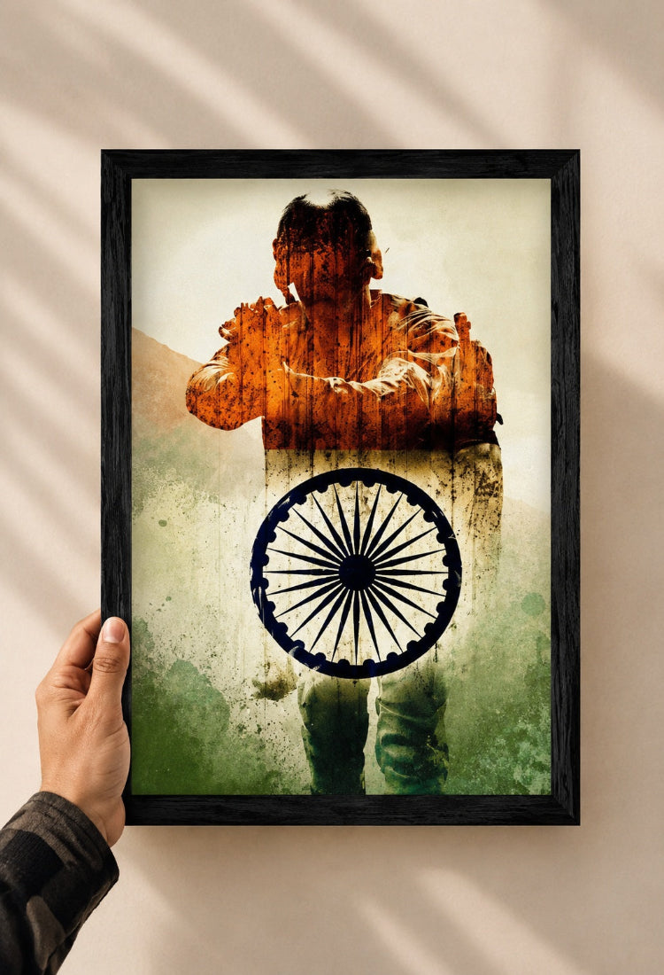 Bharat Shield Warrior Patriotic Frame