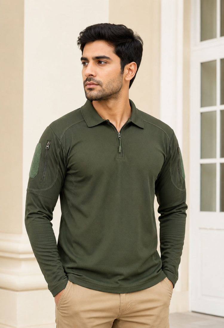 Officer Choice Olive Full Sleeve T-Shirt
