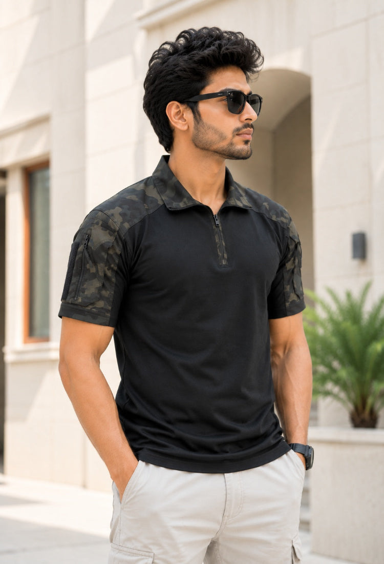 Black Camo Tactical T-Shirt