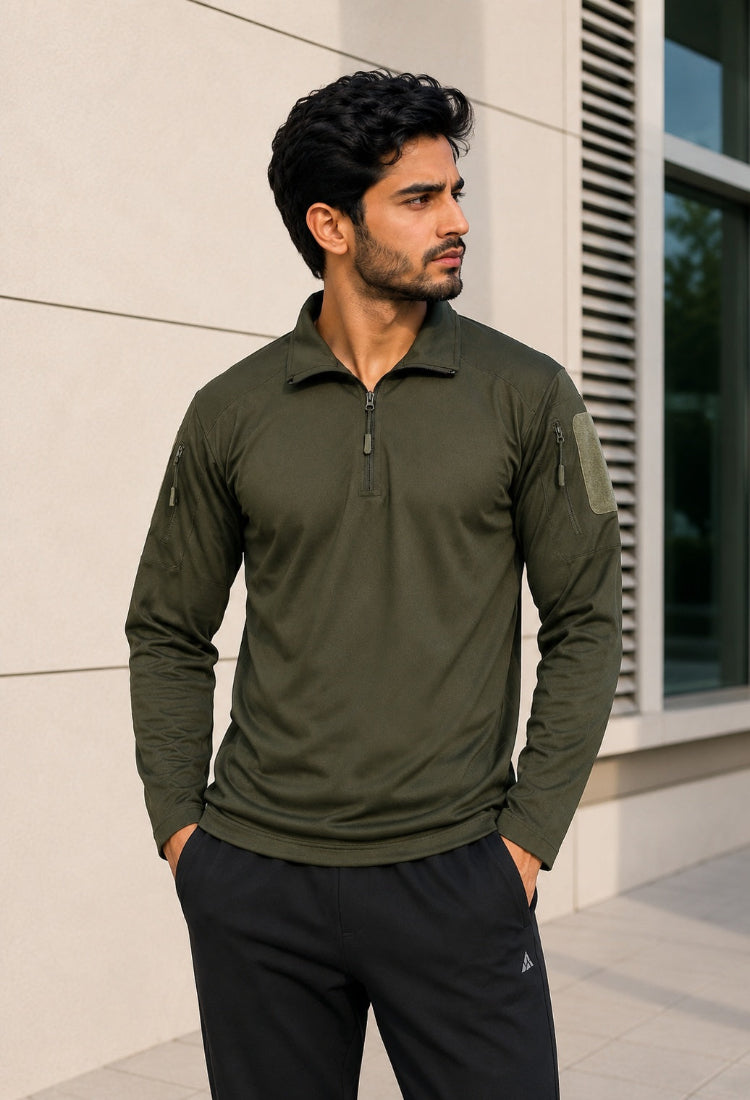 OG Full Sleeve Olive Sports T-Shirt