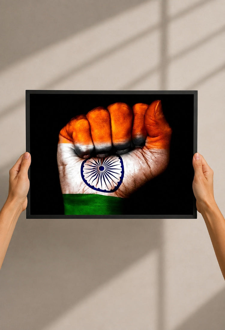 Tiranga Power Fist Patriotic Frame